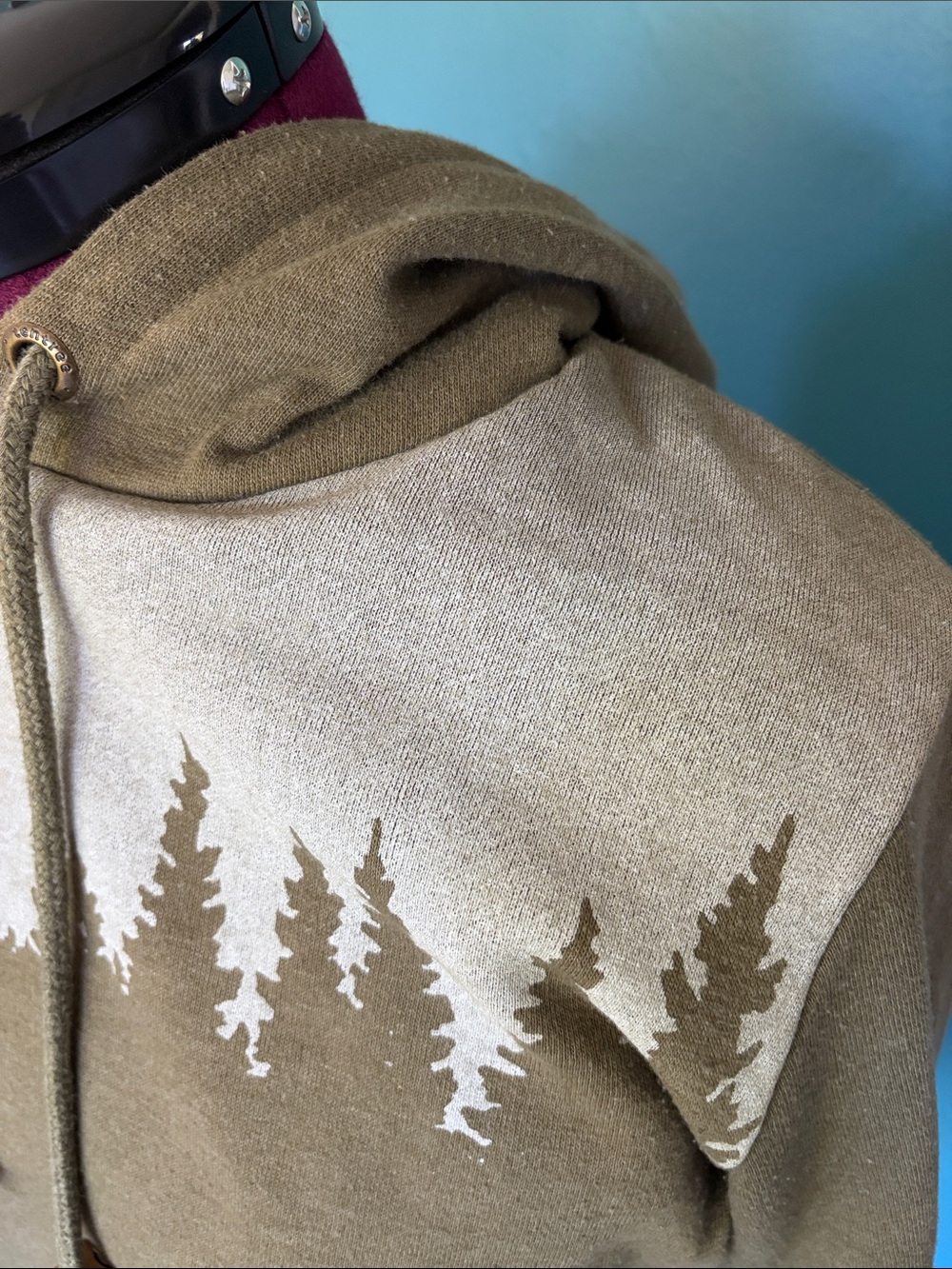 10 Tree 🌲 Unisex Organic Cotton blend Trees Print Hoodie Sweatshirt sz S